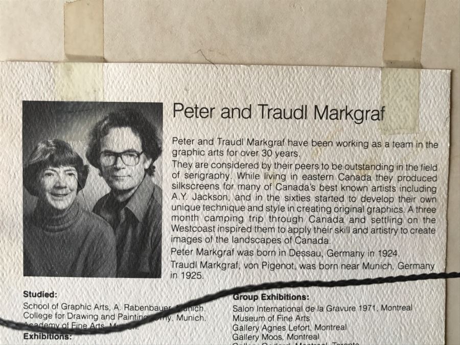 Set Of (5) Framed Hand Signed Serigraphs By Peter And Traudl Markgraf [Photo 24]
