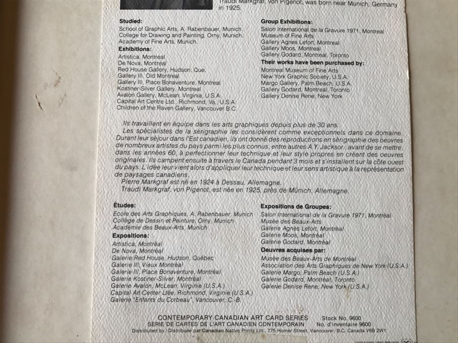 Set Of (5) Framed Hand Signed Serigraphs By Peter And Traudl Markgraf [Photo 26]