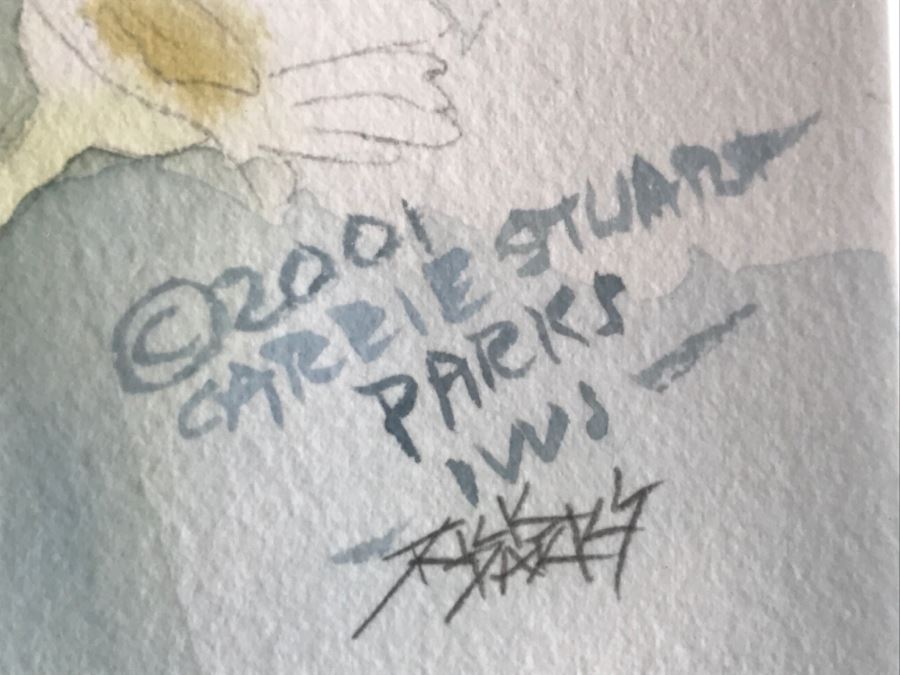 Watercolor Print Of Bull Terriers By Carrie Stuart Parks Hand Signed And Framed [Photo 7]