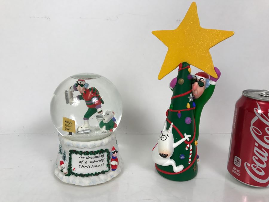 Maxine Christmas Decoration Lot With Snow Globe And Tree Topper [Photo 1]