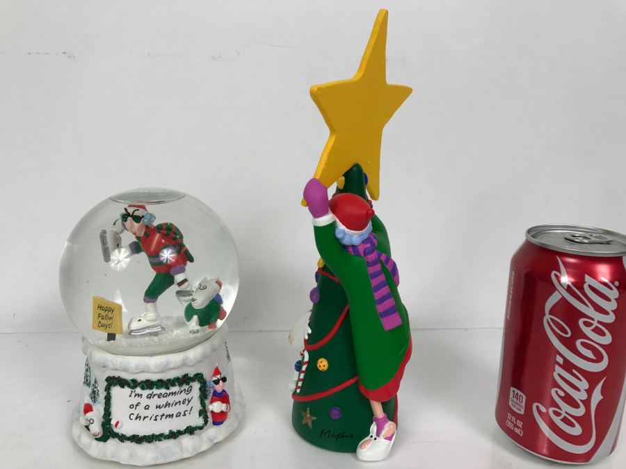 Maxine Christmas Decoration Lot With Snow Globe And Tree Topper [Photo 4]