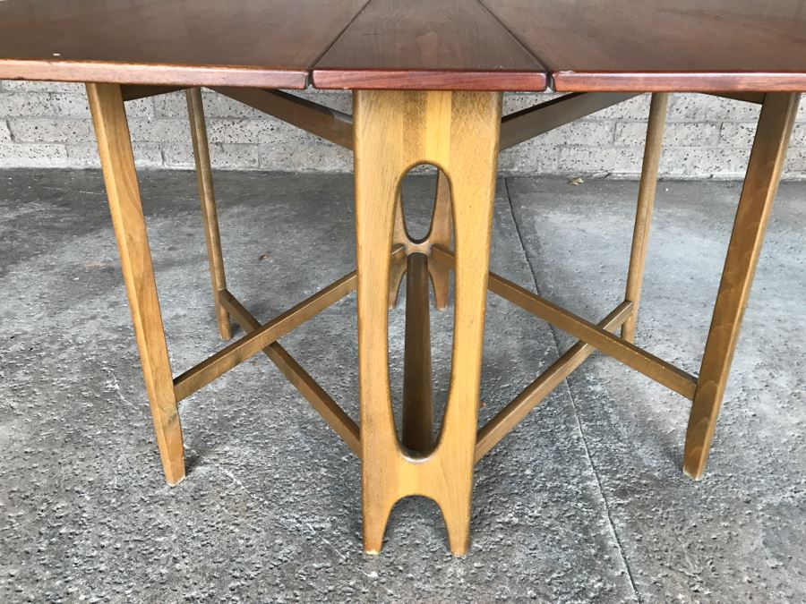 Mid-Century Modern Bruno Mathsson Style Teak Drop Leaf Dining Table [Photo 8]