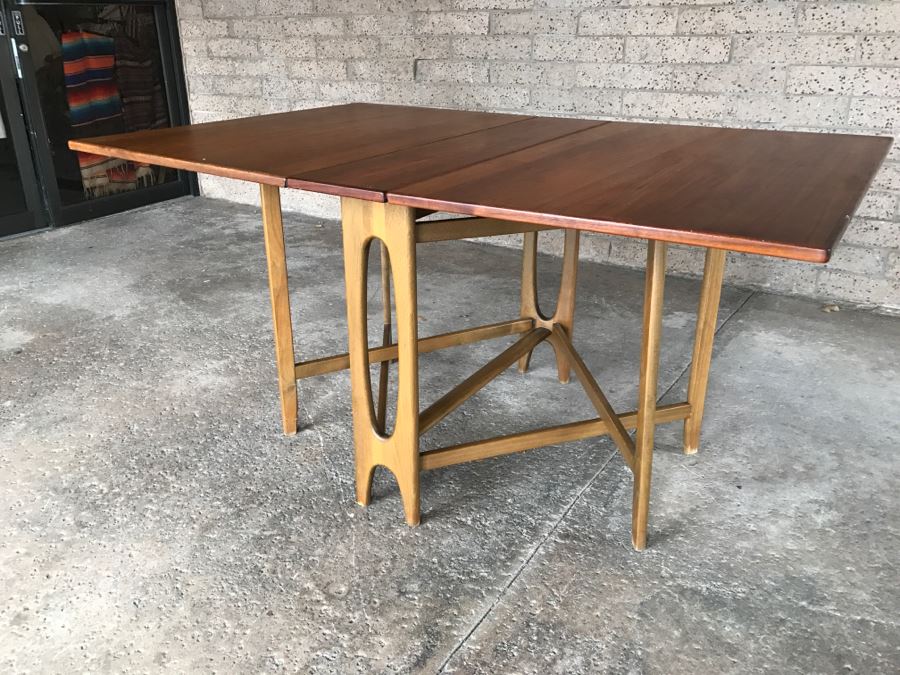 Mid-Century Modern Bruno Mathsson Style Teak Drop Leaf Dining Table [Photo 15]