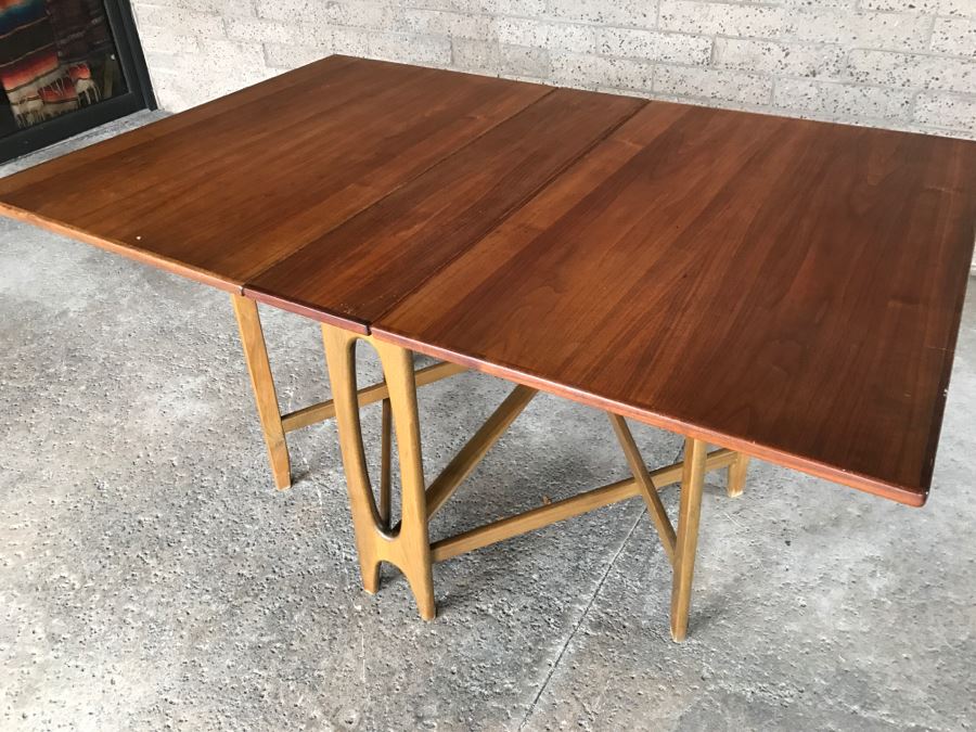 Mid-Century Modern Bruno Mathsson Style Teak Drop Leaf Dining Table [Photo 16]