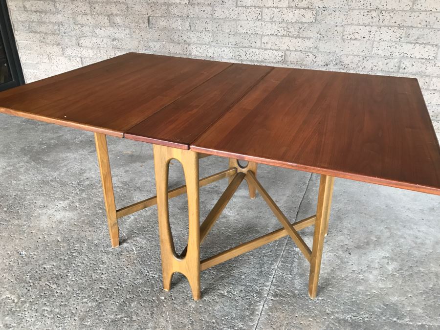 Mid-Century Modern Bruno Mathsson Style Teak Drop Leaf Dining Table [Photo 4]
