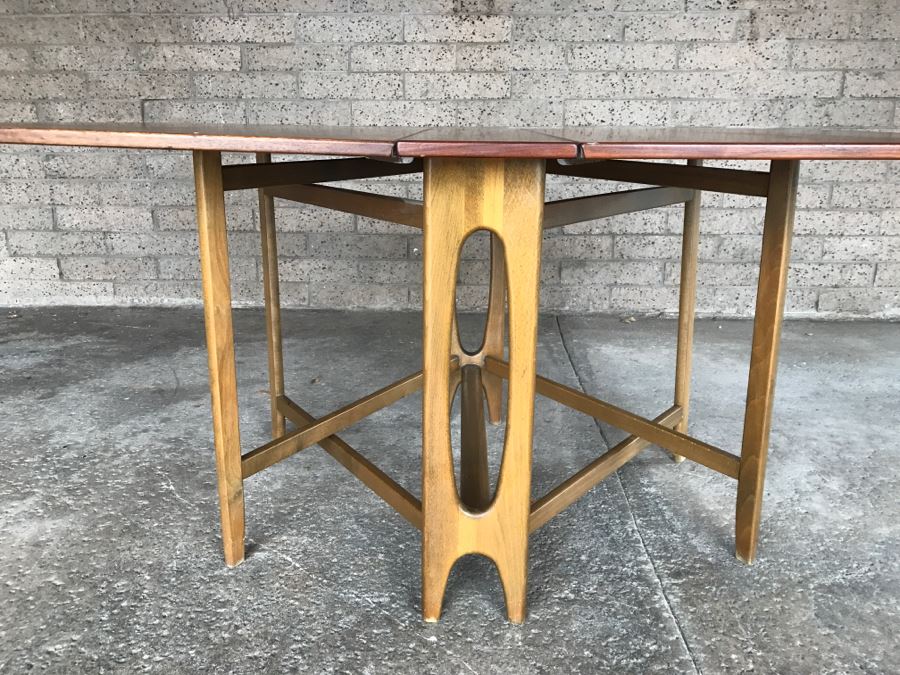 Mid-Century Modern Bruno Mathsson Style Teak Drop Leaf Dining Table [Photo 10]