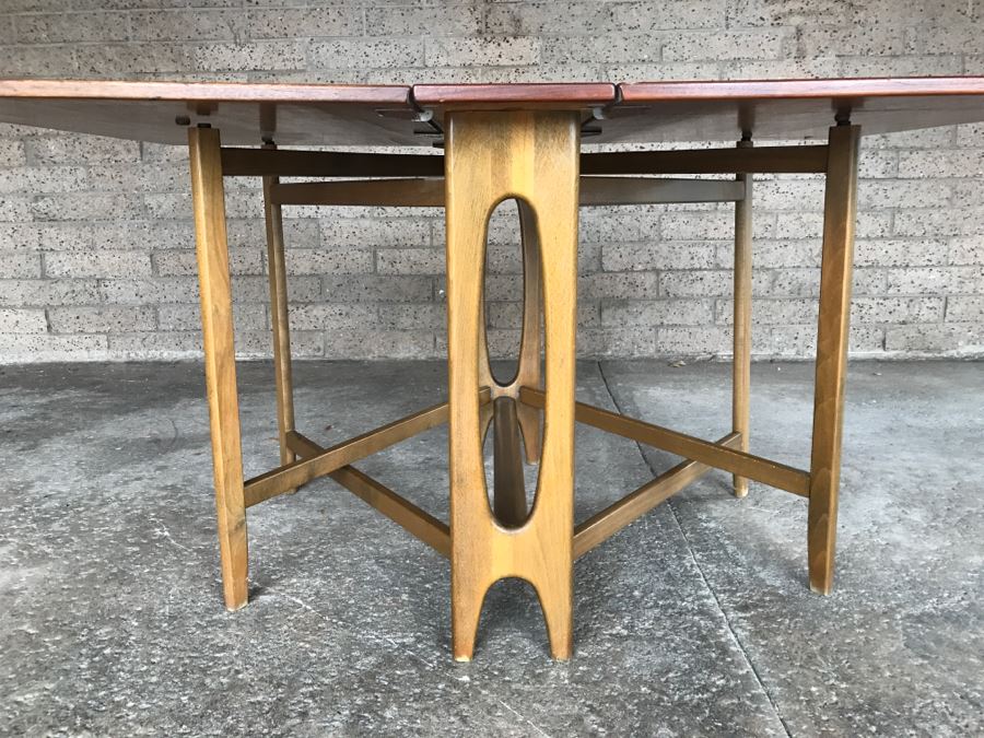 Mid-Century Modern Bruno Mathsson Style Teak Drop Leaf Dining Table [Photo 9]