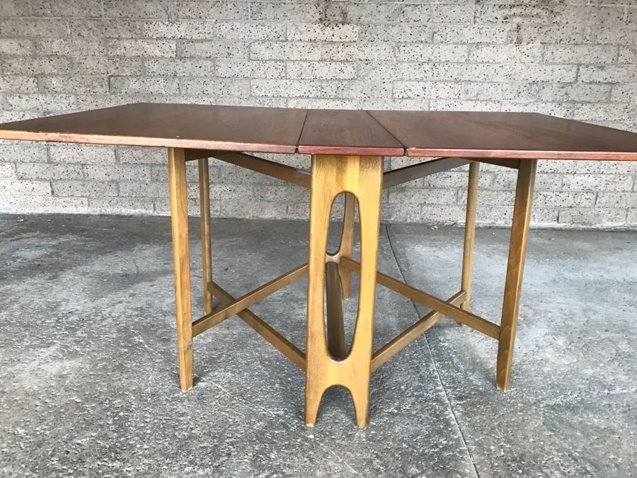 Mid-Century Modern Bruno Mathsson Style Teak Drop Leaf Dining Table [Photo 11]