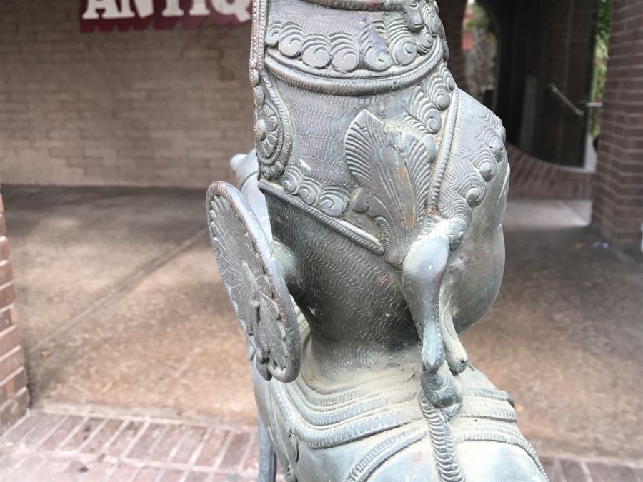 Antique Bronze Sculpture Of Krishna Dancing on Kaliya (Kaliyahimarddaka