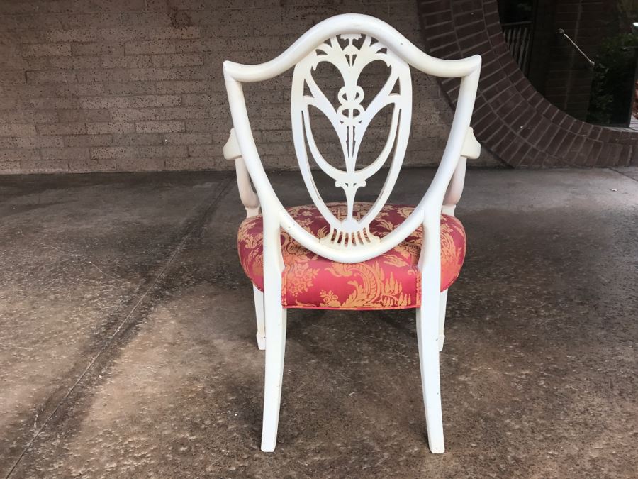 Vintage Ornate Armchair With Chinoiserie Fabric [Photo 8]