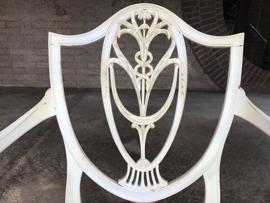 Vintage Ornate Armchair With Chinoiserie Fabric [Photo 5]