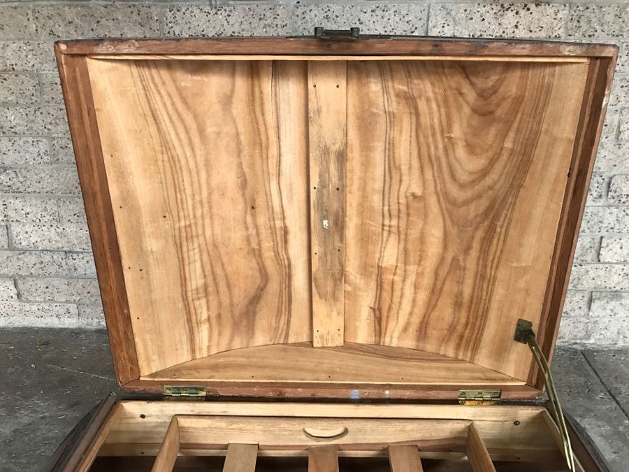 Vintage Asian Relief Carved Domed Cedar Lined Chest [Photo 22]