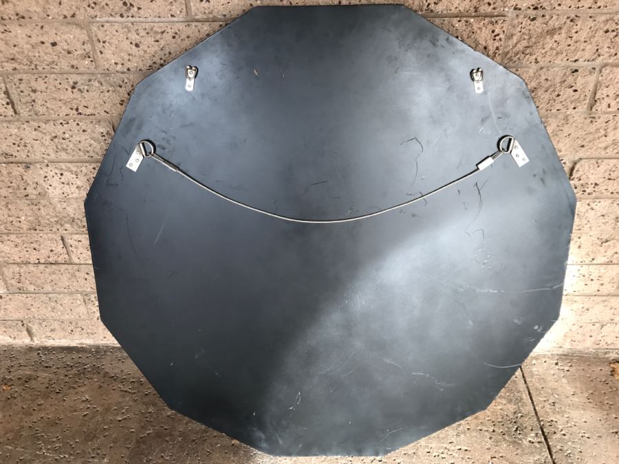 Large Commercial Grade Geometric Patterned Mirror (There Are Several Chipped Glass Pieces) [Photo 7]