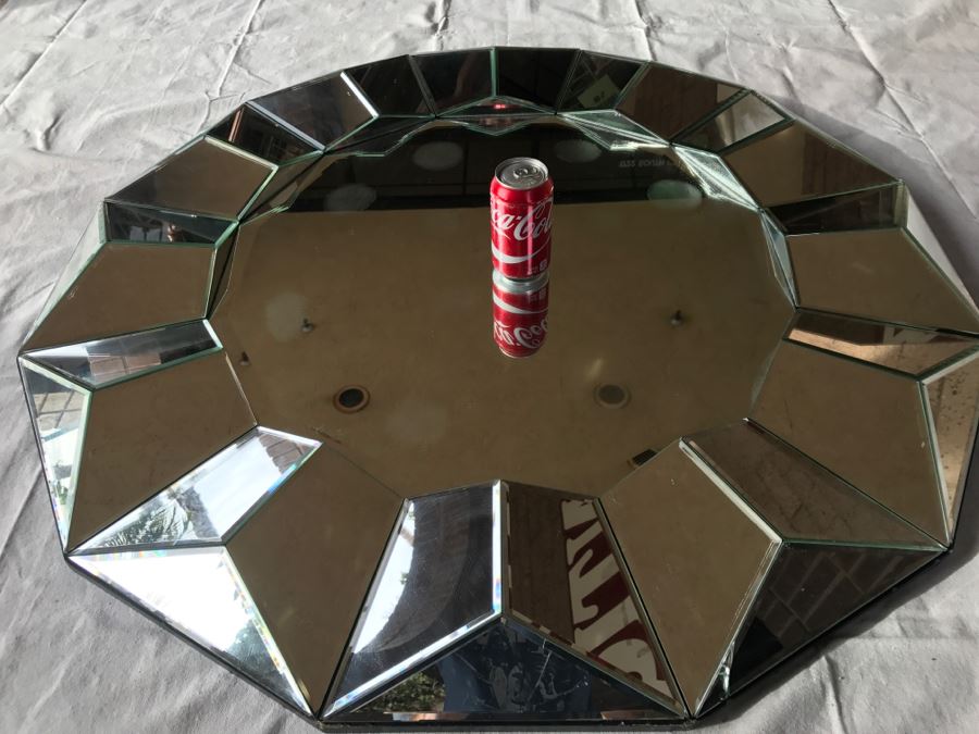 Large Commercial Grade Geometric Patterned Mirror (There Are Several Chipped Glass Pieces) [Photo 6]