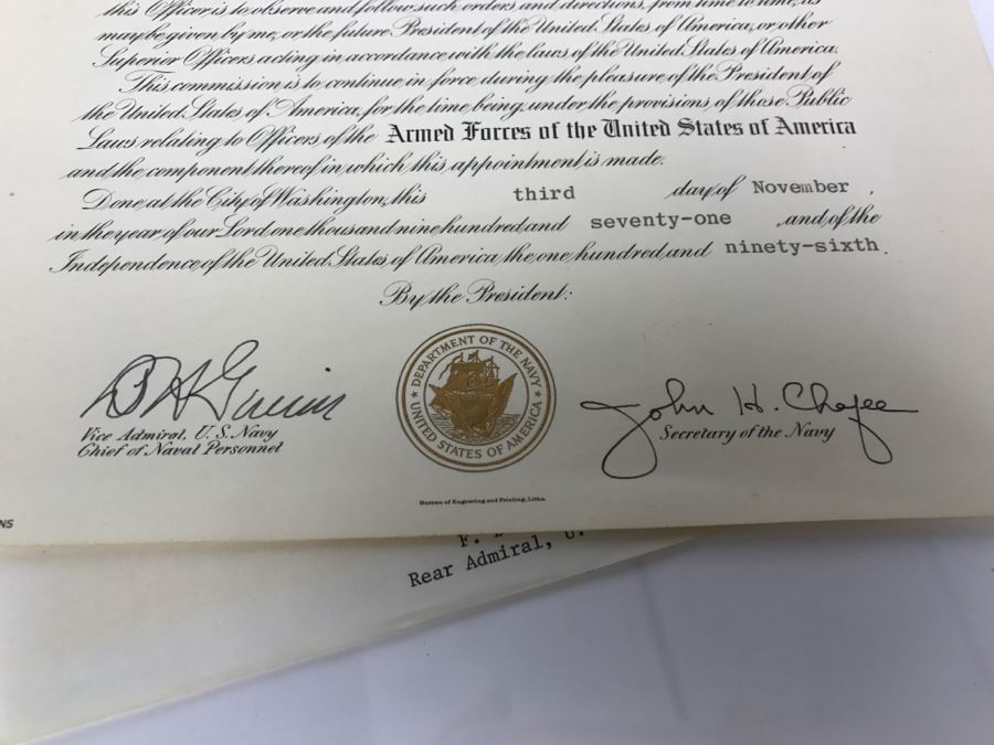 US NAVY Admiral Female Formal Evening Mess Tiara And Various Naval Certificates And Plaques [Photo 13]