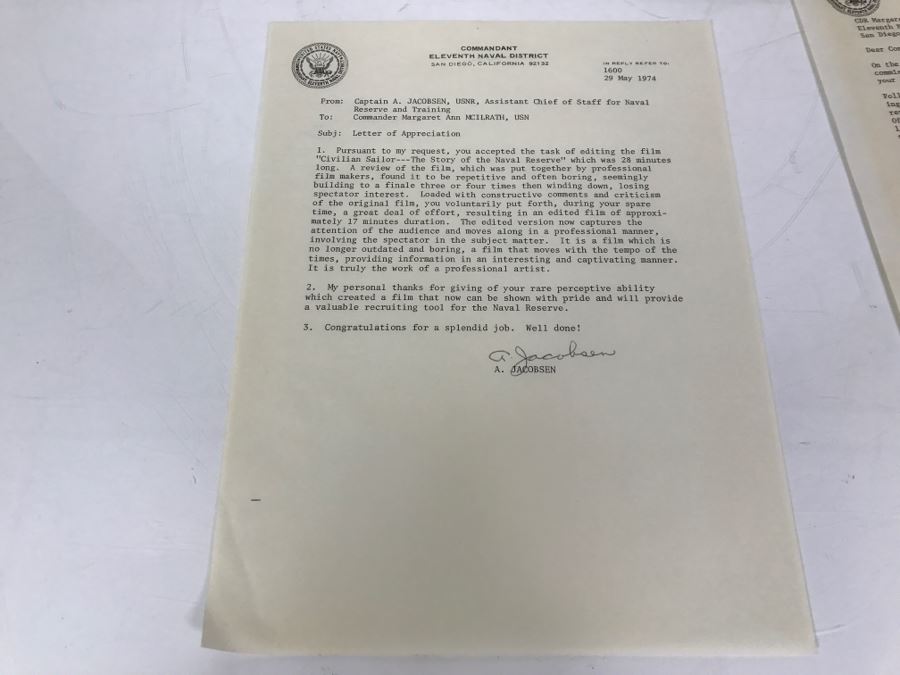 US NAVY Admiral Female Formal Evening Mess Tiara And Various Naval Certificates And Plaques [Photo 21]