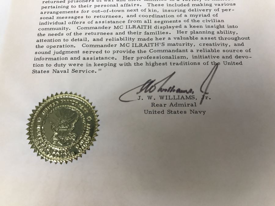 US NAVY Admiral Female Formal Evening Mess Tiara And Various Naval Certificates And Plaques [Photo 20]