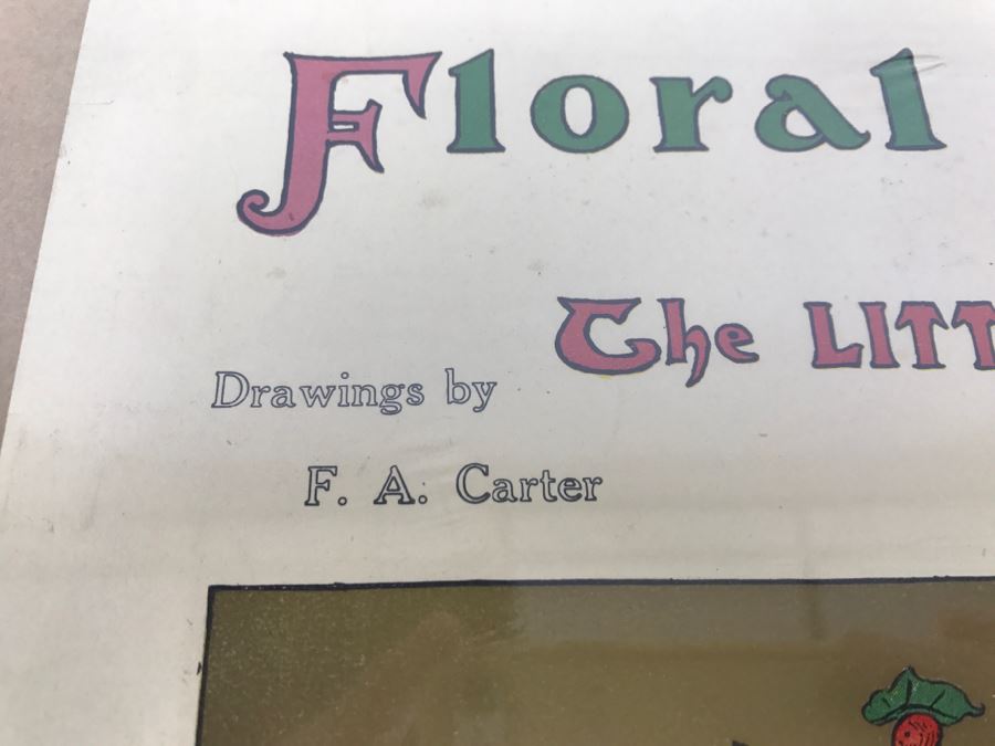 Original Book Cover Illustration By F. A. Carter Of Floral Fairies The Little Miss Hollys By Gertrude Ina Robinson Drawings By F. A. Carter Fernando Carter (1855-1931) [Photo 3]