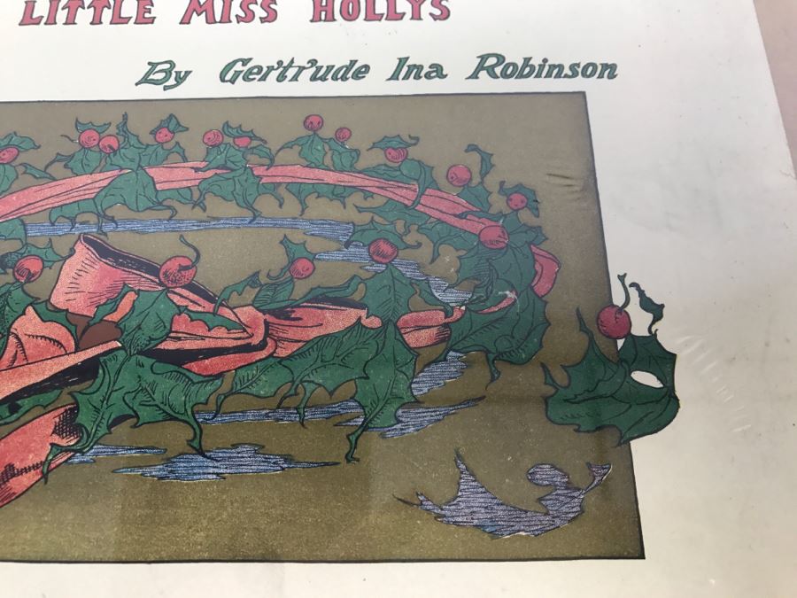 Original Book Cover Illustration By F. A. Carter Of Floral Fairies The Little Miss Hollys By Gertrude Ina Robinson Drawings By F. A. Carter Fernando Carter (1855-1931) [Photo 6]