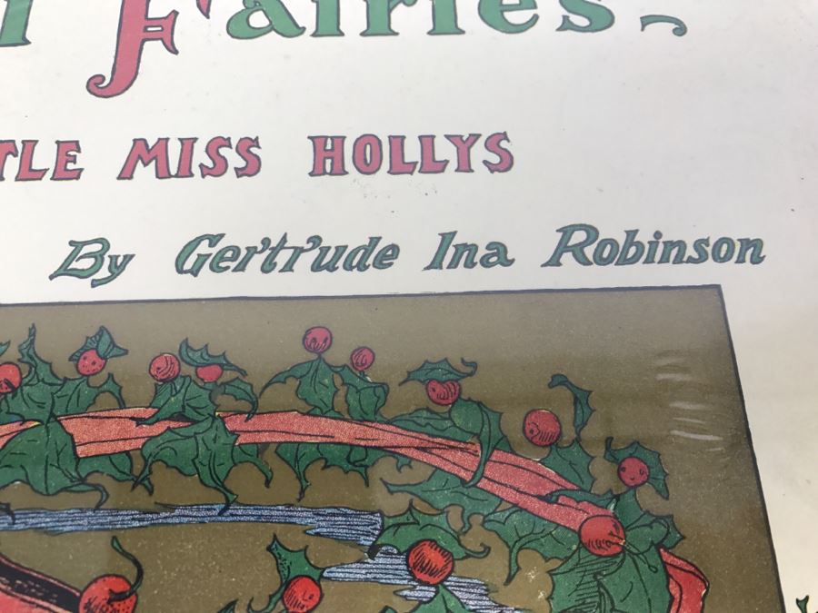 Original Book Cover Illustration By F. A. Carter Of Floral Fairies The Little Miss Hollys By Gertrude Ina Robinson Drawings By F. A. Carter Fernando Carter (1855-1931) [Photo 7]