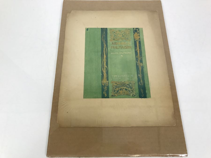 Original Book Cover Illustration By F. A. Carter ARCHIBALD MALMAISON By Julian Hawthorne Funk & Wagnalls Co. New York Fernando Carter (1855-1931) [Photo 2]