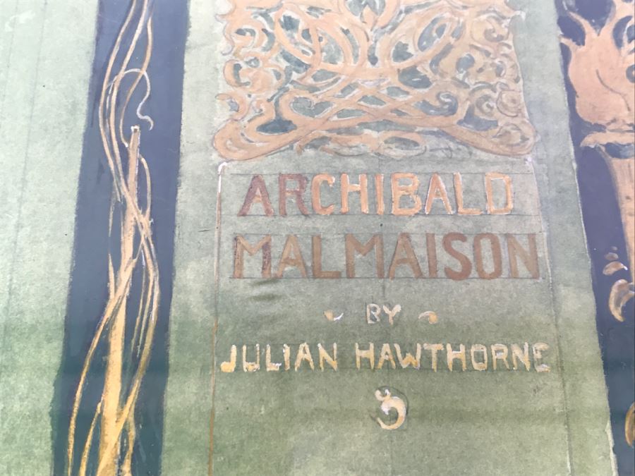 Original Book Cover Illustration By F. A. Carter ARCHIBALD MALMAISON By Julian Hawthorne Funk & Wagnalls Co. New York Fernando Carter (1855-1931) [Photo 5]