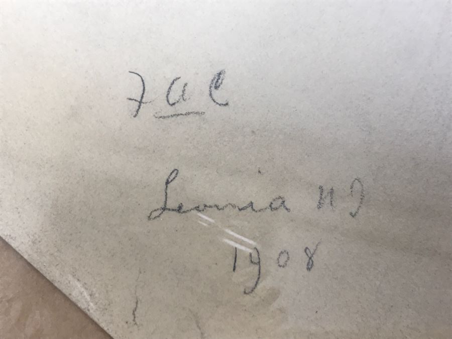 Original Sketch Of Woman In Rocking Chair By F. A. Carter Titled Leonia, NJ 1908 Fernando Carter (1855-1931) [Photo 4]