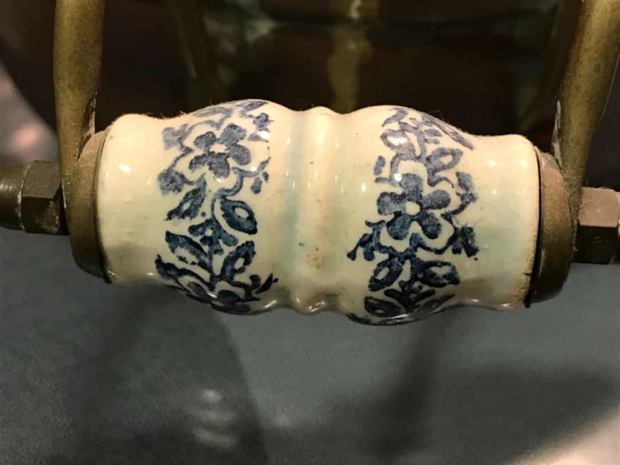 Collection Of (8) Vintage Copper Pots With Blue And White Handles [Photo 7]