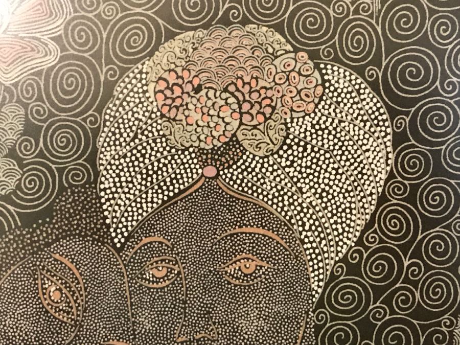 Framed BOTTEGA VENETA Scarf Of Gustav Klimt Painting Mint Condition [Photo 4]