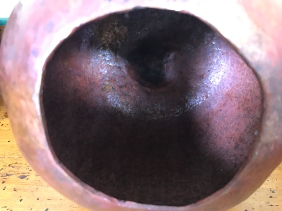 Set Of (3) Large Copper Fruit Sculptures [Photo 14]