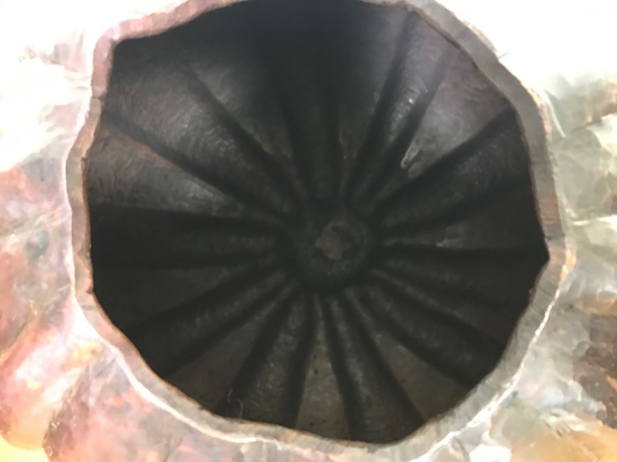 Set Of (3) Large Copper Fruit Sculptures [Photo 12]