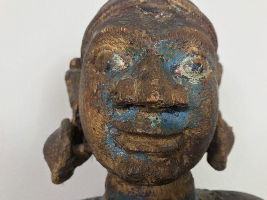 Old Balsa Wood Carved Indian Sculpture [Photo 6]