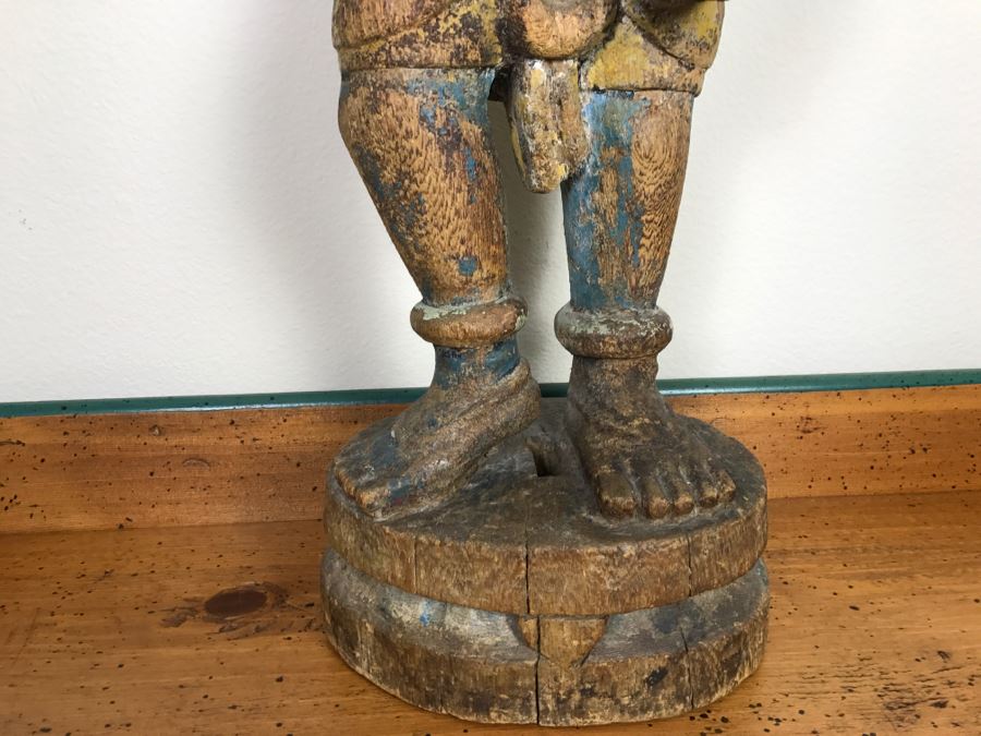 Old Balsa Wood Carved Indian Sculpture [Photo 2]