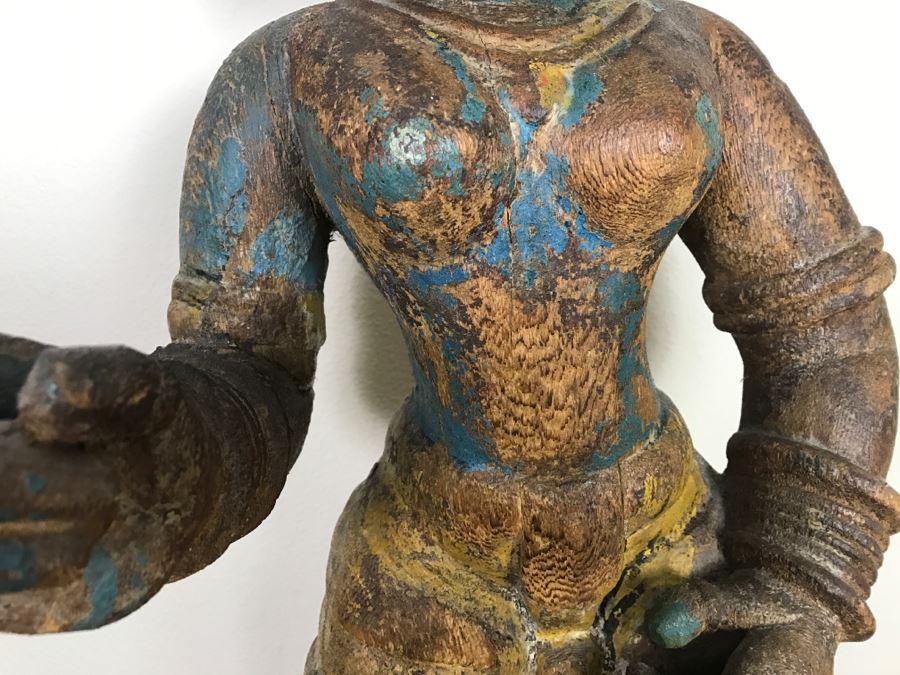 Old Balsa Wood Carved Indian Sculpture [Photo 9]