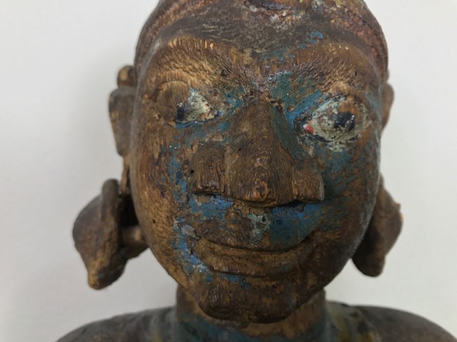 Old Balsa Wood Carved Indian Sculpture [Photo 5]