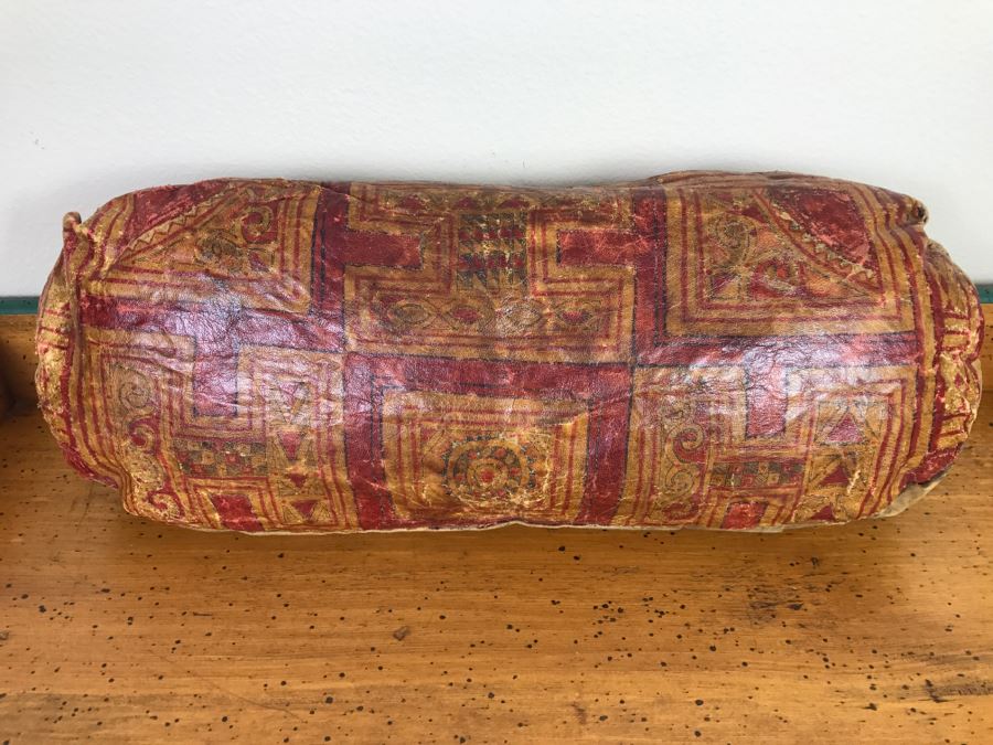 Old Tuareg Hand Painted Leather Saddle Pillow - North African Nomadic Tuareg Camel Caravans Played Primary Role Trans-Saharan Trade Until Mid-20th Century [Photo 20]