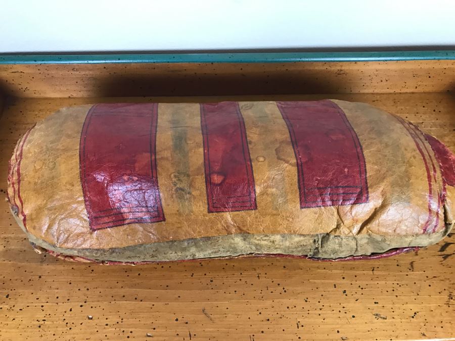 Old Tuareg Hand Painted Leather Saddle Pillow - North African Nomadic Tuareg Camel Caravans Played Primary Role Trans-Saharan Trade Until Mid-20th Century [Photo 17]