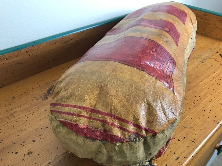 Old Tuareg Hand Painted Leather Saddle Pillow - North African Nomadic Tuareg Camel Caravans Played Primary Role Trans-Saharan Trade Until Mid-20th Century [Photo 14]