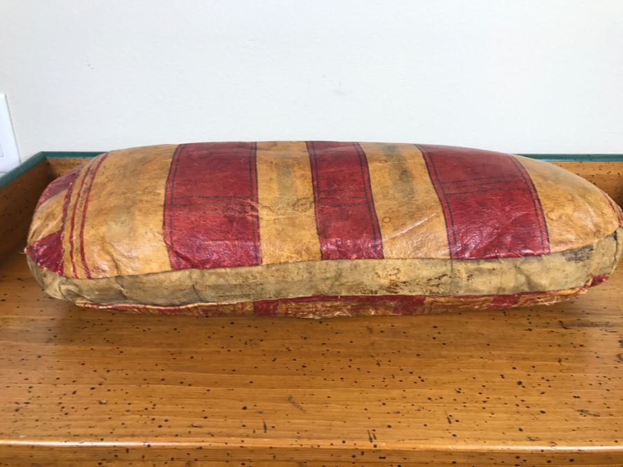 Old Tuareg Hand Painted Leather Saddle Pillow - North African Nomadic Tuareg Camel Caravans Played Primary Role Trans-Saharan Trade Until Mid-20th Century [Photo 18]