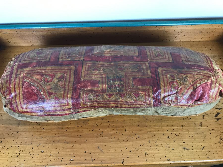 Old Tuareg Hand Painted Leather Saddle Pillow - North African Nomadic Tuareg Camel Caravans Played Primary Role Trans-Saharan Trade Until Mid-20th Century [Photo 11]