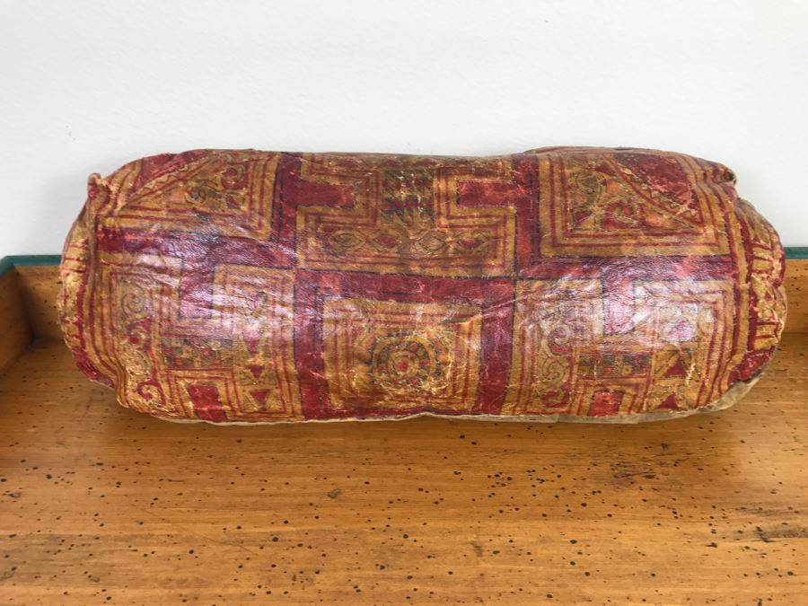 Old Tuareg Hand Painted Leather Saddle Pillow - North African Nomadic Tuareg Camel Caravans Played Primary Role Trans-Saharan Trade Until Mid-20th Century [Photo 19]