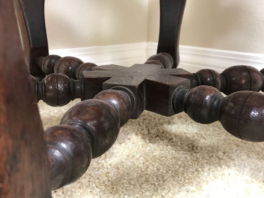 Dutch Colonial Burgermeister Chair Cane Seat - Seat Rotates 360Deg - Estimate $800-$1,200 [Photo 8]