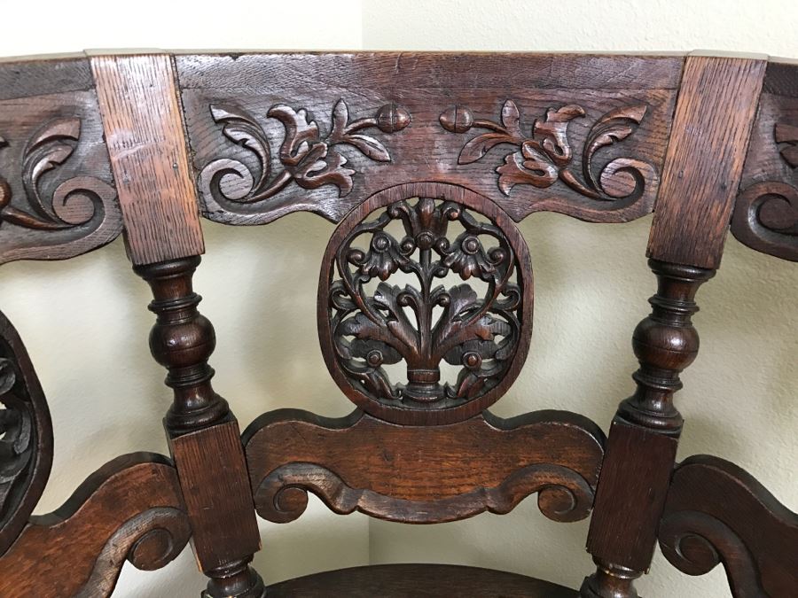 Dutch Colonial Burgermeister Chair Cane Seat - Seat Rotates 360Deg - Estimate $800-$1,200 [Photo 11]