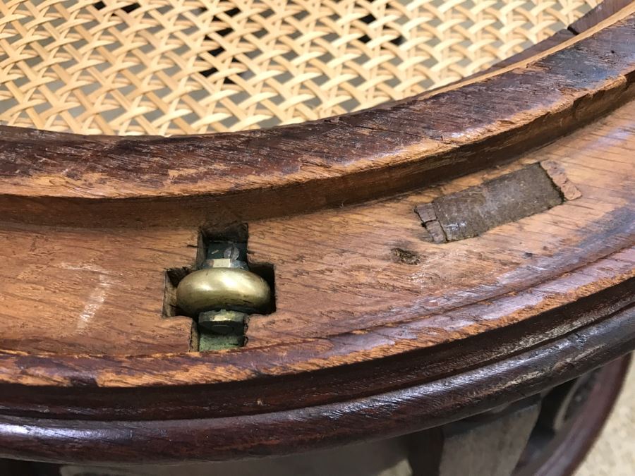 Dutch Colonial Burgermeister Chair Cane Seat - Seat Rotates 360Deg - Estimate $800-$1,200 [Photo 33]