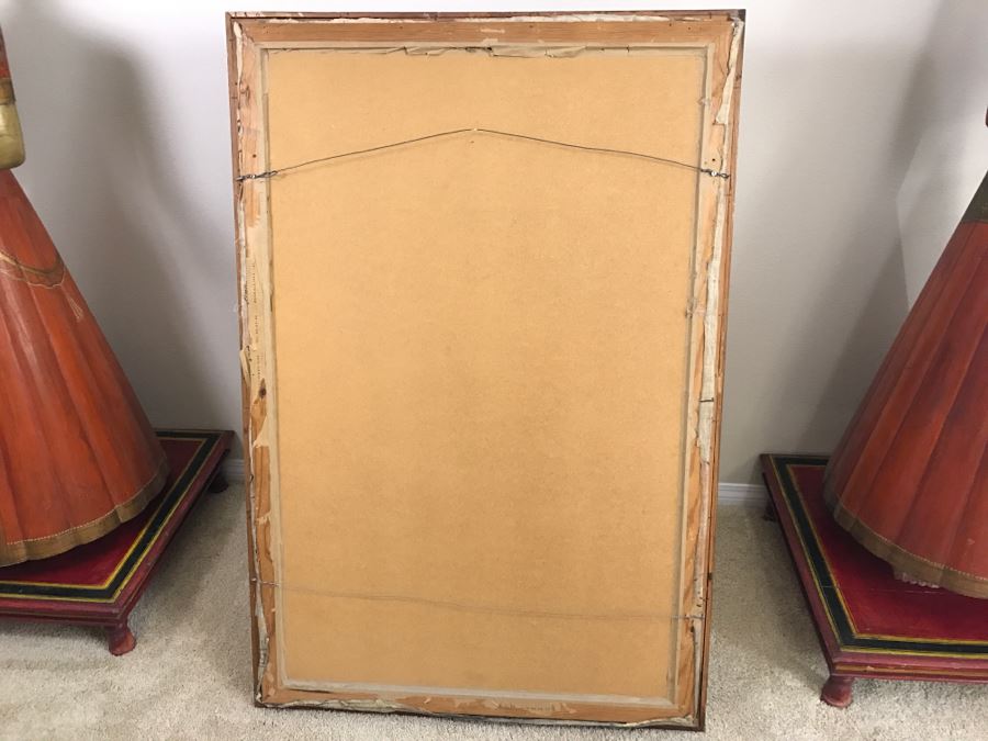 Framed Chinese Painting On Linen Unsigned [Photo 18]