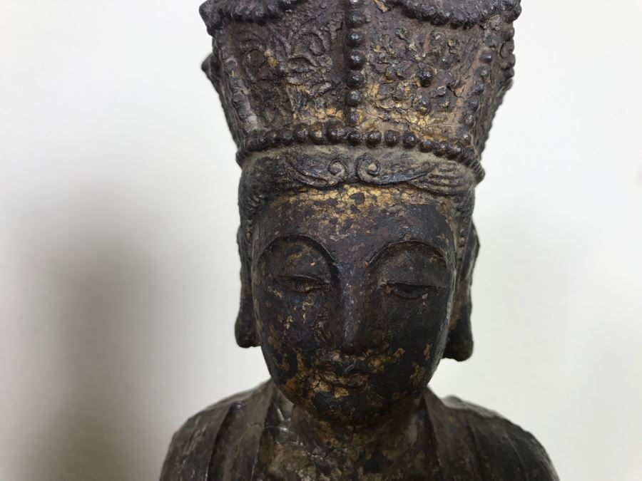 Antique Chinese Gilt Metal Funerary Statues 1'5'H [Photo 10]