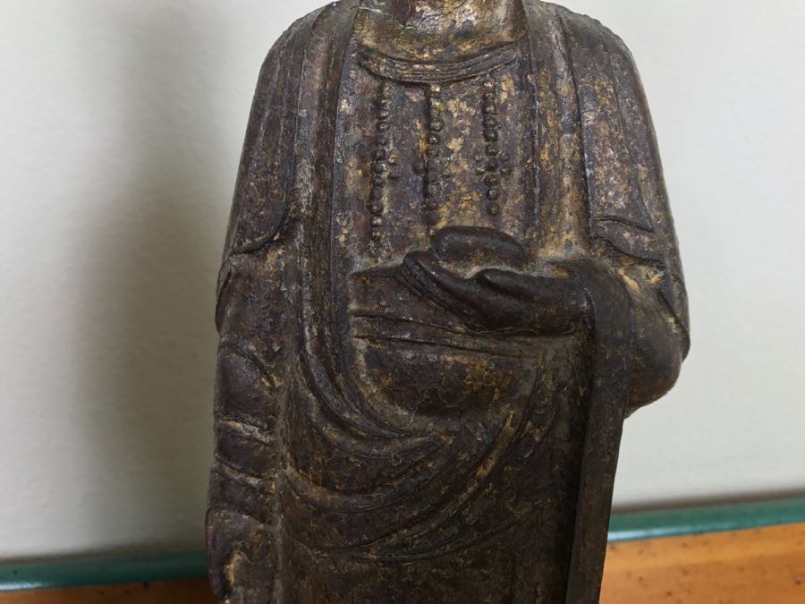 Antique Chinese Gilt Metal Funerary Statues 1'5'H [Photo 12]