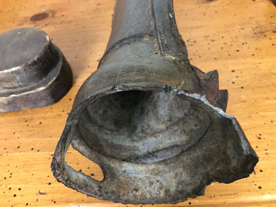 Antique Chinese Gilt Metal Funerary Statues 1'5'H [Photo 31]