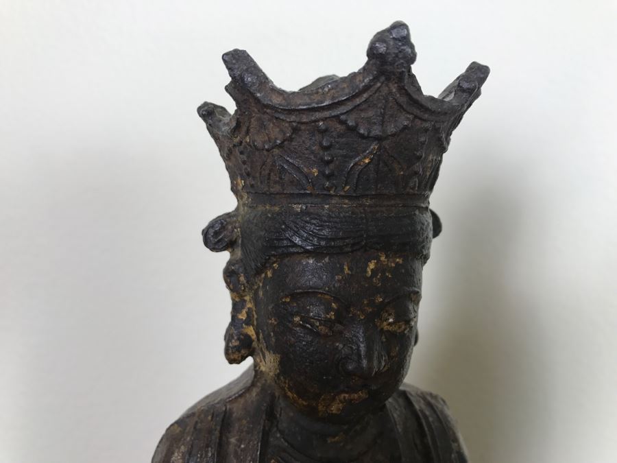 Antique Chinese Gilt Metal Funerary Statues 1'5'H [Photo 2]