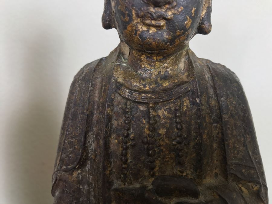 Antique Chinese Gilt Metal Funerary Statues 1'5'H [Photo 11]